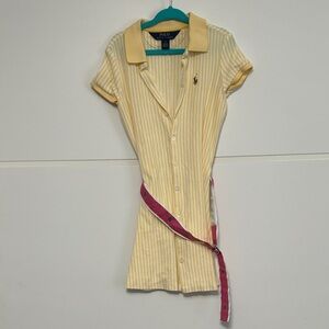 Polo Ralph Lauren Cream Striped Shirt Dress